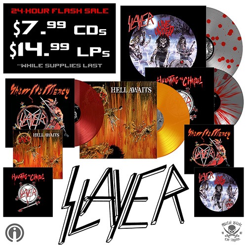 24 Hour Flash Sale - Slayer CDs and LPs