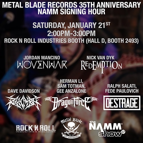 Metal Blade Records Announces Artist Signing Hour At NAMM 2017