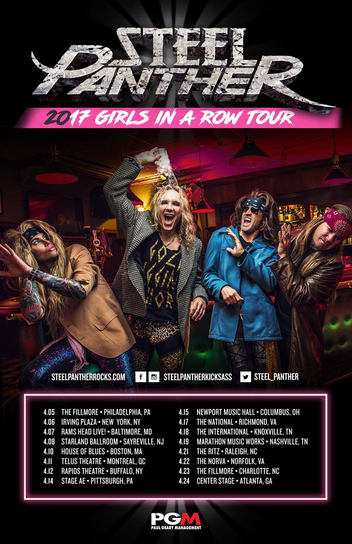 Steel Panther Announces New Tour Dates