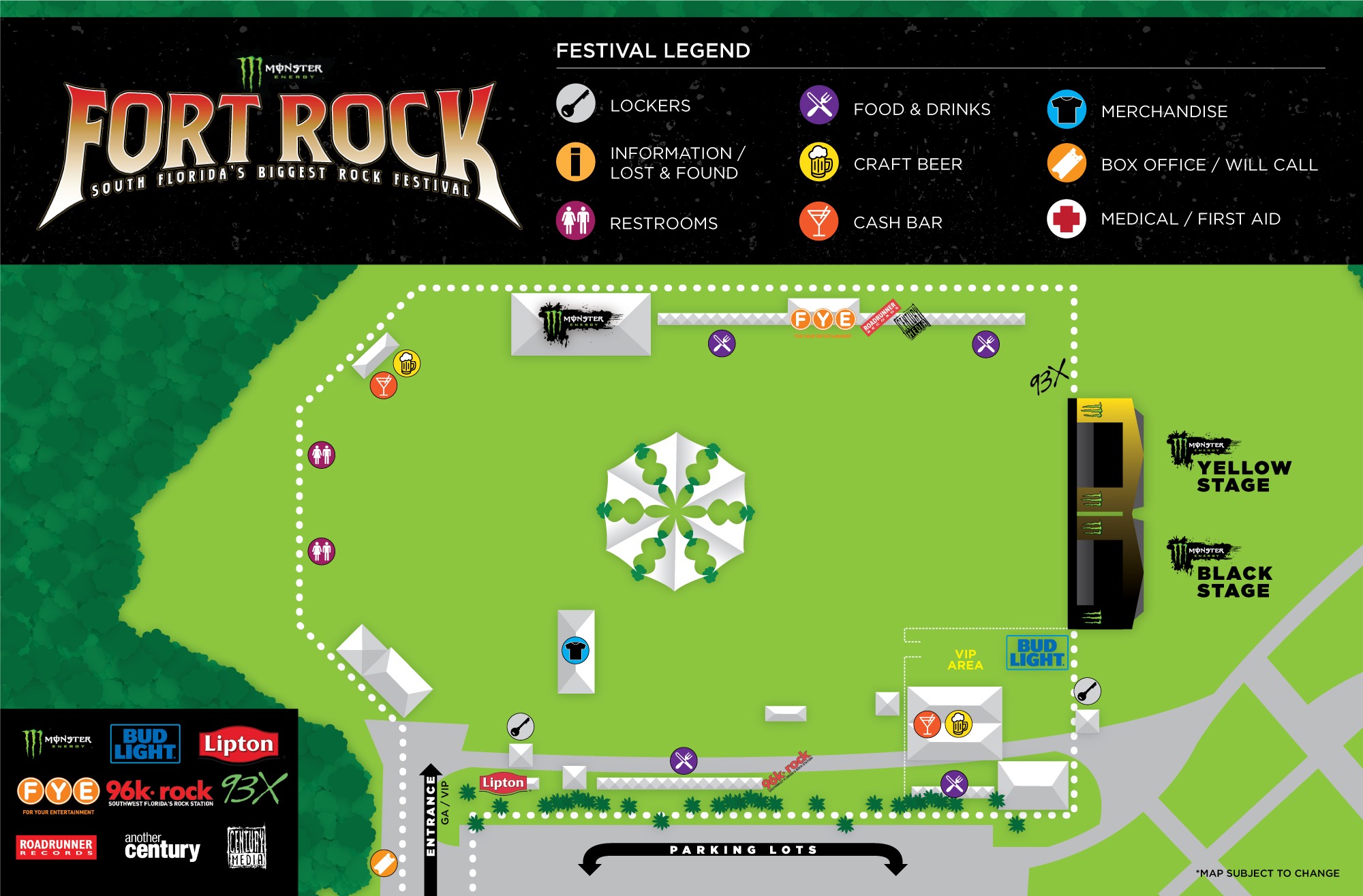 BAND PERFORMANCE TIMES AND FAN EXPERIENCES ANNOUNCED FOR  MONSTER ENERGY FORT ROCK