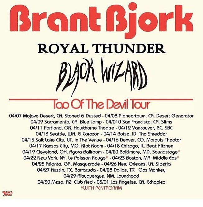 BLACK WIZARD: North American Tour With Brant Bjork And Royal Thunder Underway