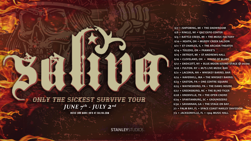 SALIVA ANNOUNCE - ONLY THE SICKEST SURVIVE TOUR 2017