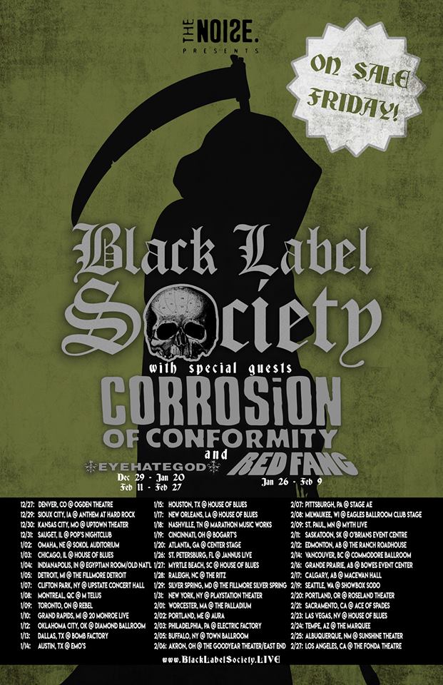 Black Label Society At The Fillmore Silver Spring 1-29-18