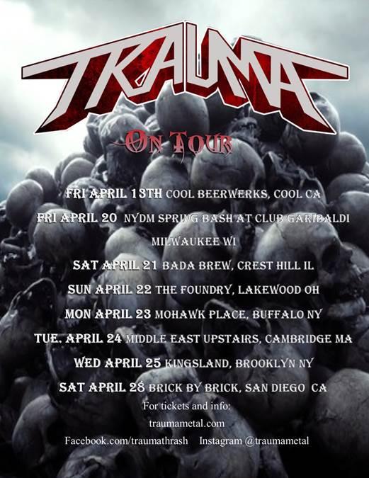 Heavy Metal Mainstays TRAUMA Announce Newly Rescheduled Tour Dates