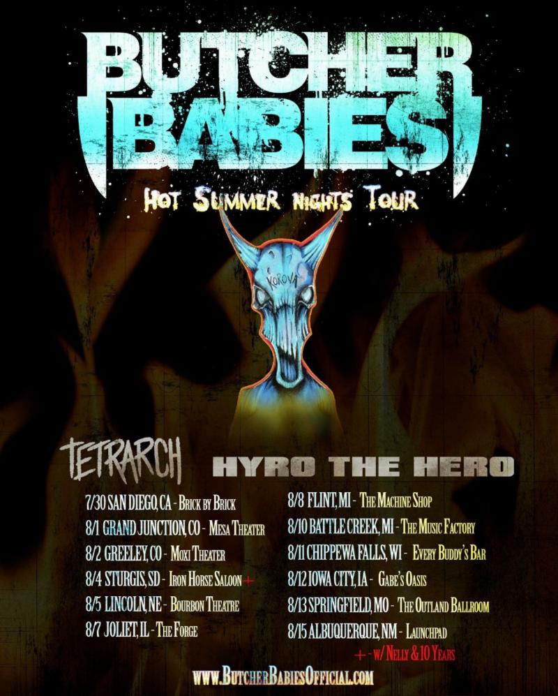 Metal Frontrunners TETRARCH to Support Butcher Babies on Upcoming "Hot Summer Nights" Tour