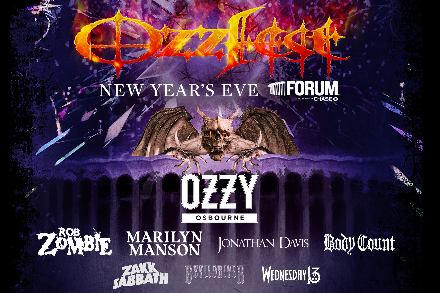 OZZFEST  NEW YEAR’S EVE LOS ANGELES SPECTACULAR  AT THE FORUM