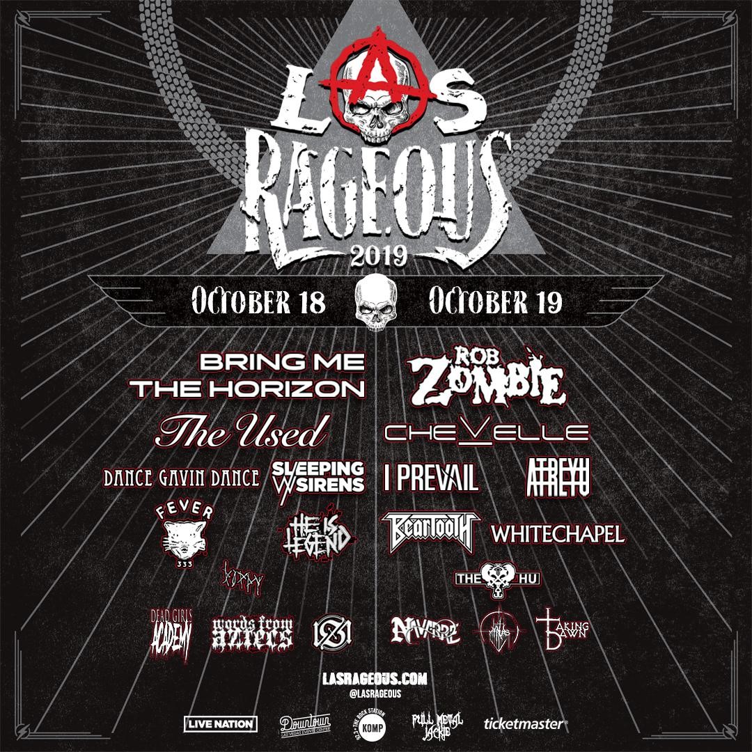 LAS RAGEOUS Announces Band Performances Times For Oct 18-19 at the Downtown Las Vegas Events Center